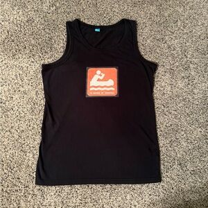 Black Tank Top with Orange Graphic I’d Rather Be Cabrewing- Men’s Small!